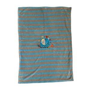 Bright Starts Taggies Tags Elephant Blue Gray Stripe Baby Lovey Security Blanket